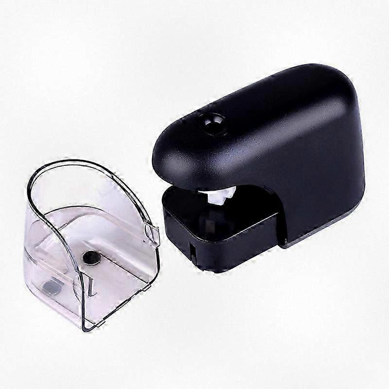 Electric Pencil Sharpener with LED Illumination for Smooth Sharpening (Black)