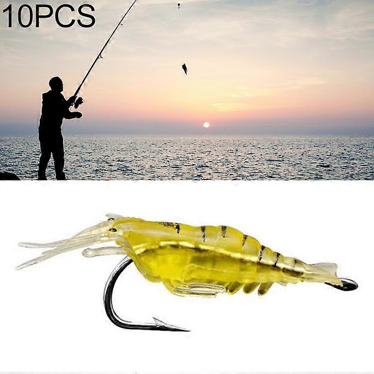 10 Stück 4cm Angeln Weiche Künstliche Garnelen Köder Popper Poper Köder mit Haken