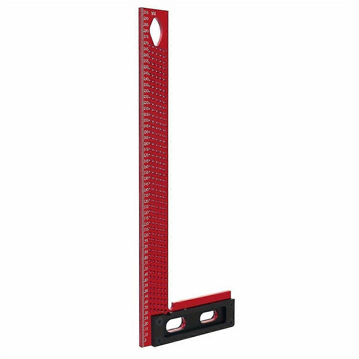 Precision Scriber,Aluminum Framing Woodworking Square,Measuring and Marking LType Hole Ruler Right Angle Protractor B