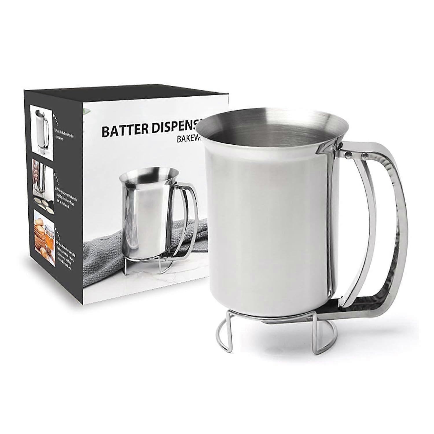 Stainless Steel Dispenser, Spring-Loaded Handle, Portion Control, Dough Distribution