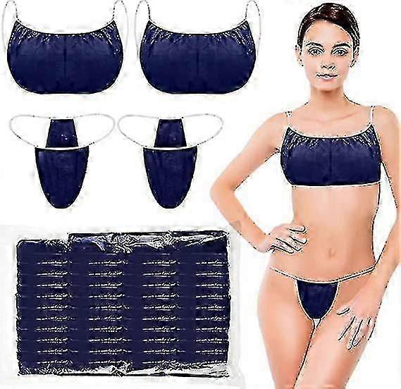 50pack jetable sous-vêtement non tissé culotte ensemble femmes sous-vêtements jetables spa bikini string