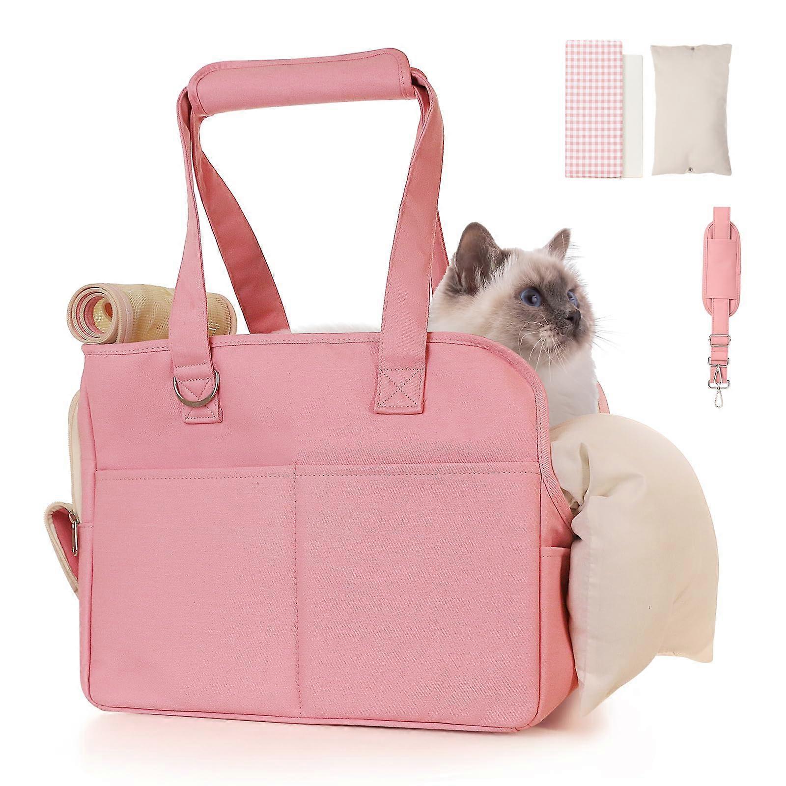 Small Dog Carrier Airline Approved, Soft-Sided Folding Pet Carrier for Cats and Puppies Up to 13 lbs, Lightweight and Durable