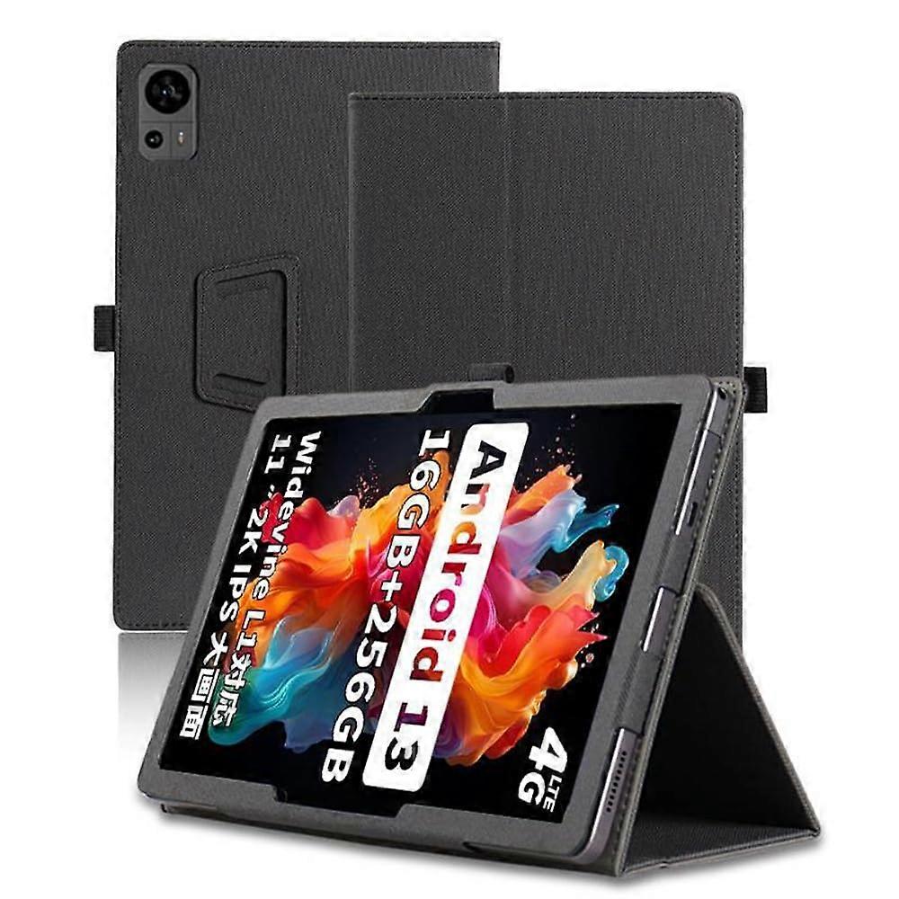 Compatible with Headwolf HPad6 12 Inch Tablet Case, Black Leather Full Coverage Cover, Durable Protection, Stylish Design