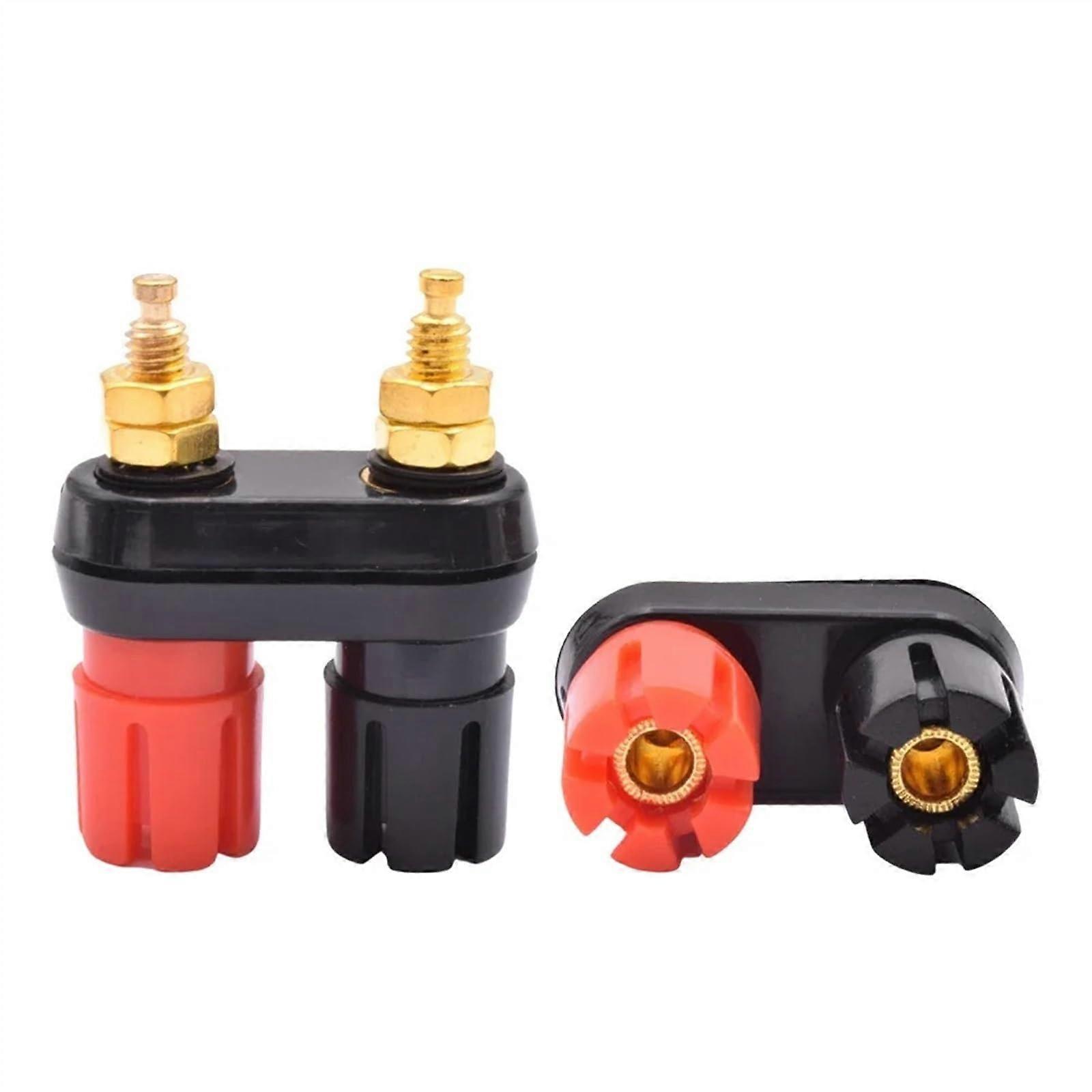 Speaker Audio Amplifier Jack Socket Binding Post Terminals Electrical Cable Wire Connector for 4mm Banana Plugs Red Black