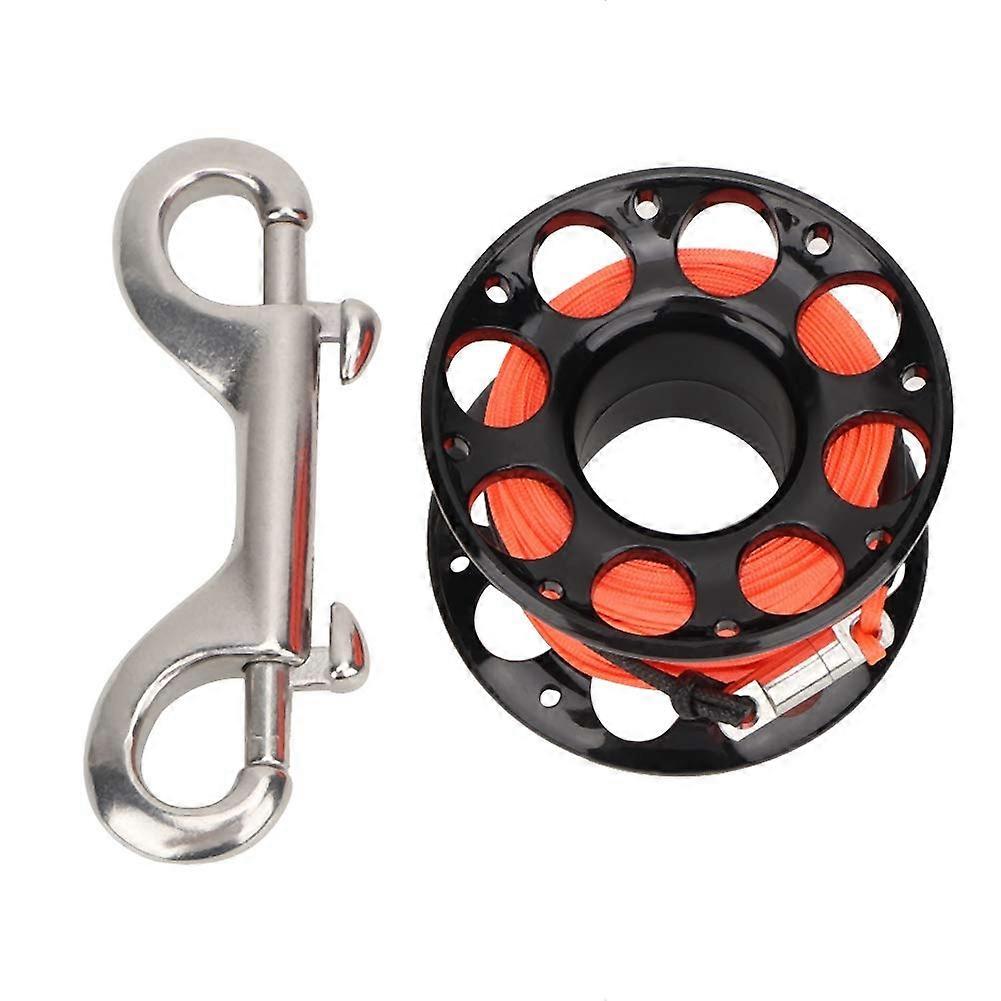 Scuba Diving Reel, Plastic Finger Spool, Large Scuba Spool Finger Reel with 15 m 49 ft High Visibility Flat Line