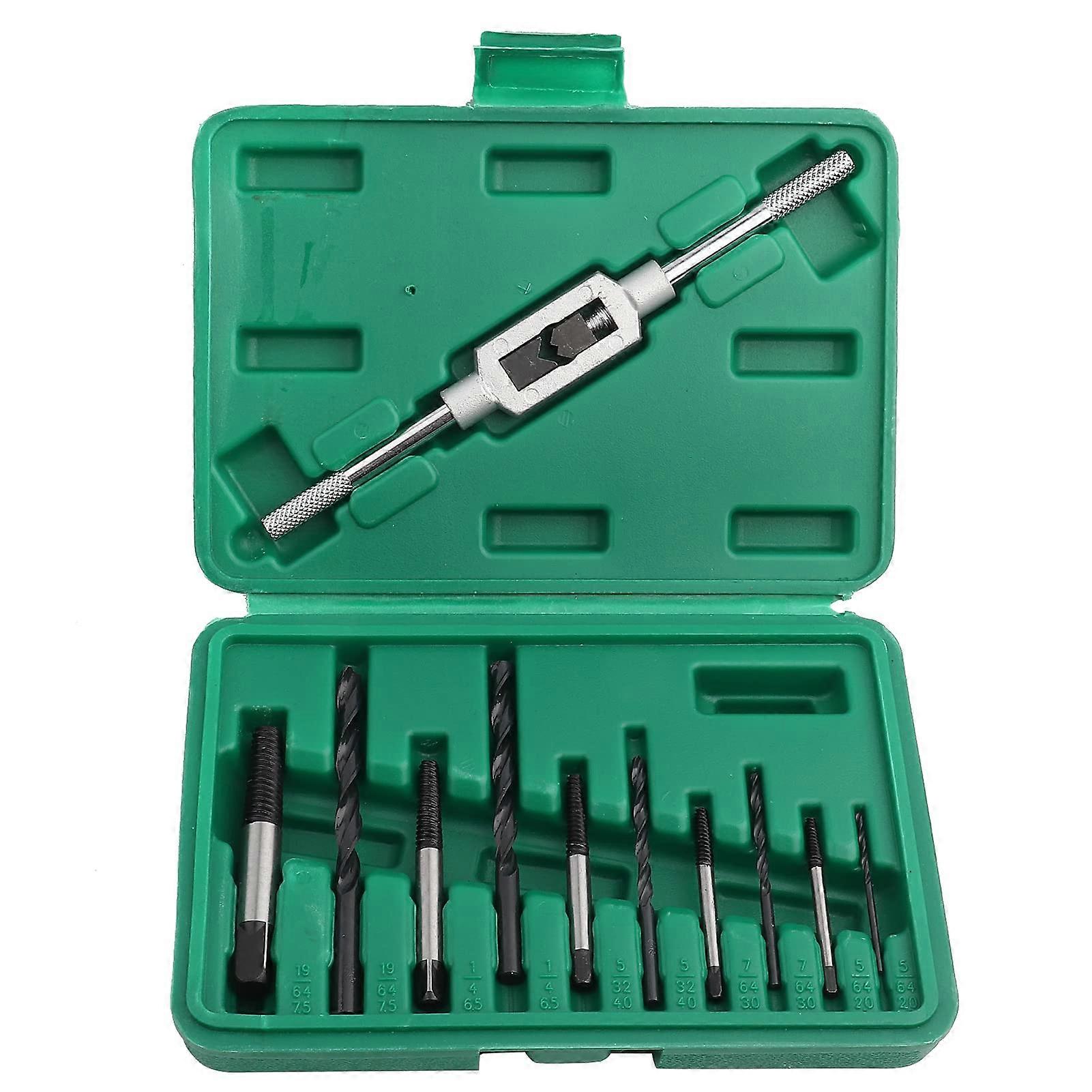 Screw Extractor Set for Broken Screws, 5pcs Damaged Screw Remover Kit for M3 M4 M6.5 M7.5 with Drill Bit Compatibility