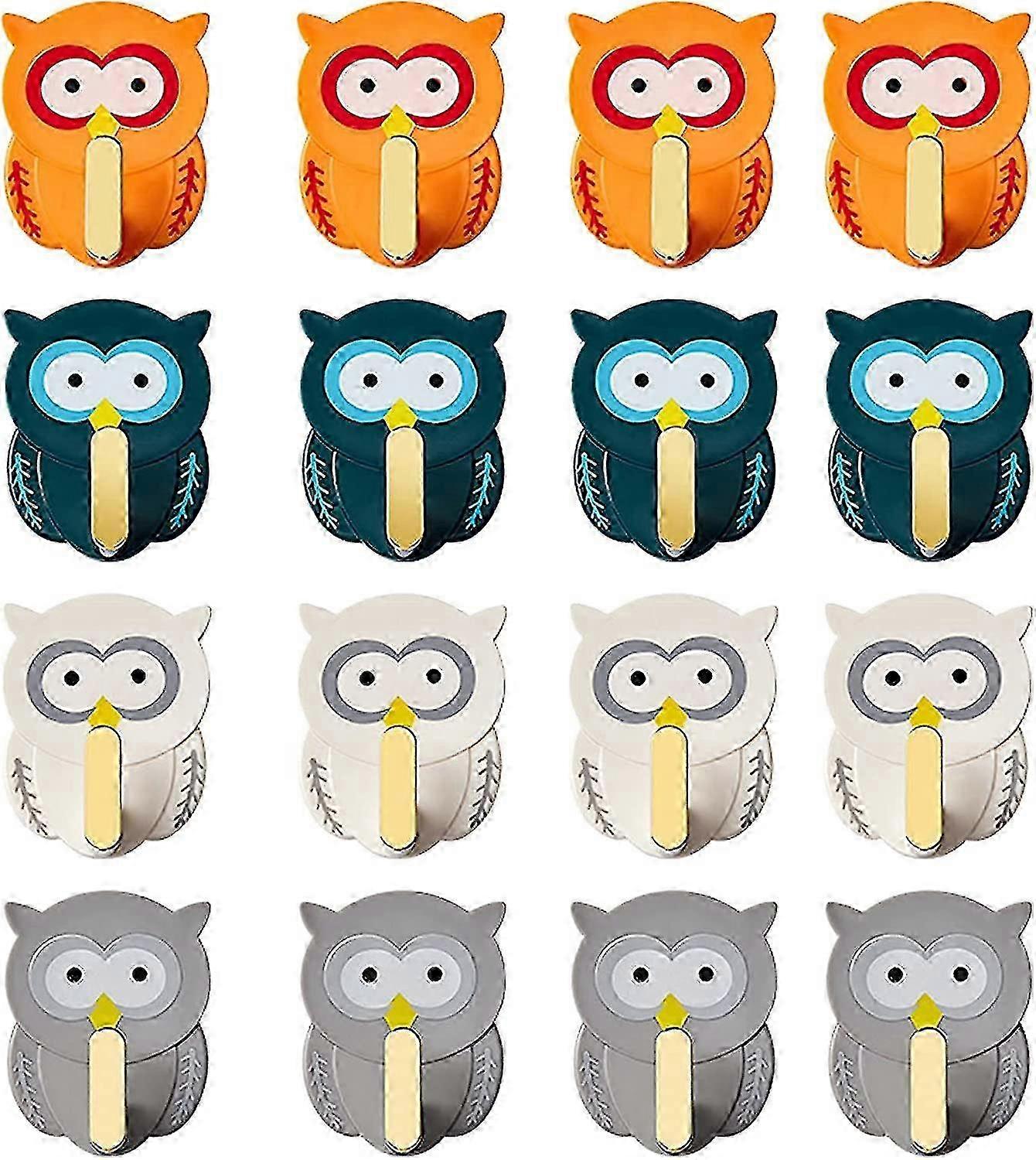 JiaWei Multi Functional Home Adhesive Hook Lovely Owl Shape Hanging Hooks Home Tool Heavy Duty Hooks For Keys Bags Key Holder Hook Organizer Rack fIa