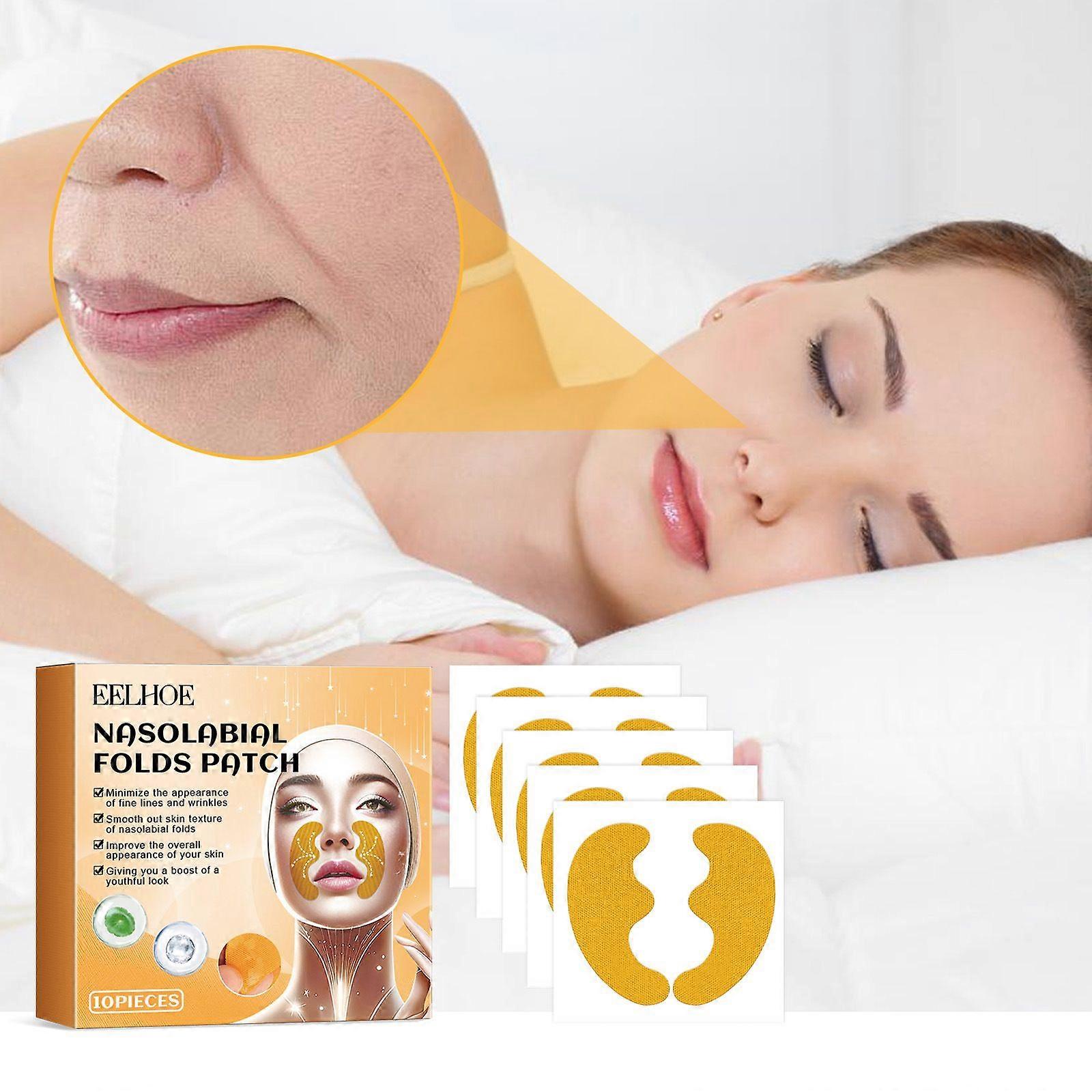 10pcs Smile Line Strips Overnight Moisture Pads for Soft Facial Lines