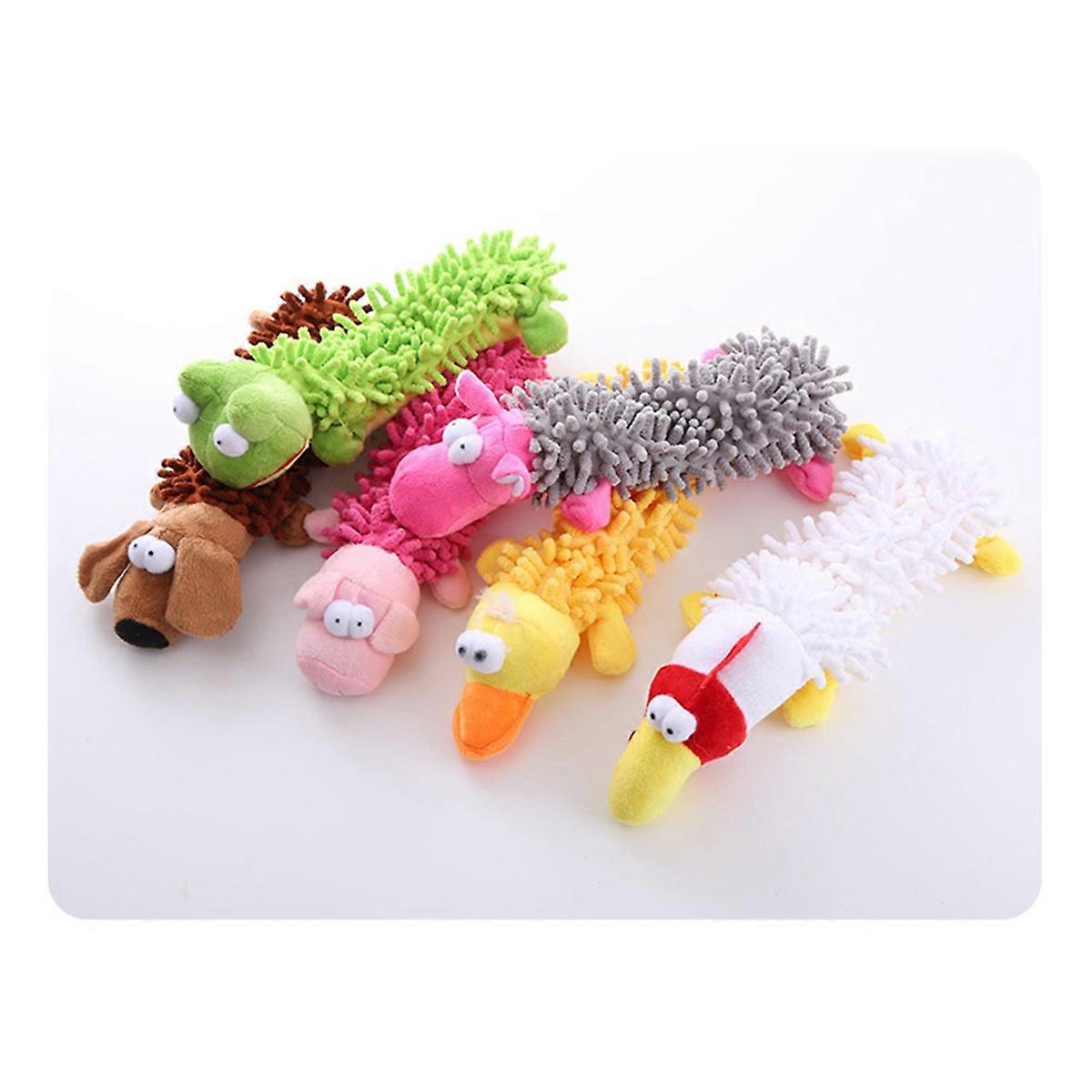 Dog Plush Sound Making Toys Chewing Teeth Grinding Training Toys, E