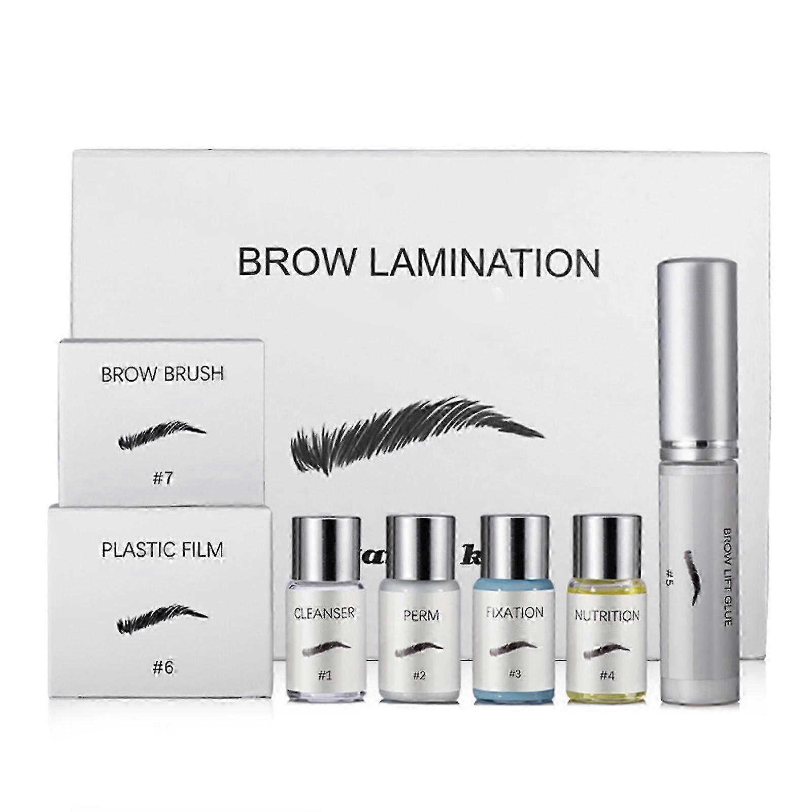 Eyebrow Lamination Kit Perming Makeup Set Lash Curling Up Brow Lift Set Uk-MXBC