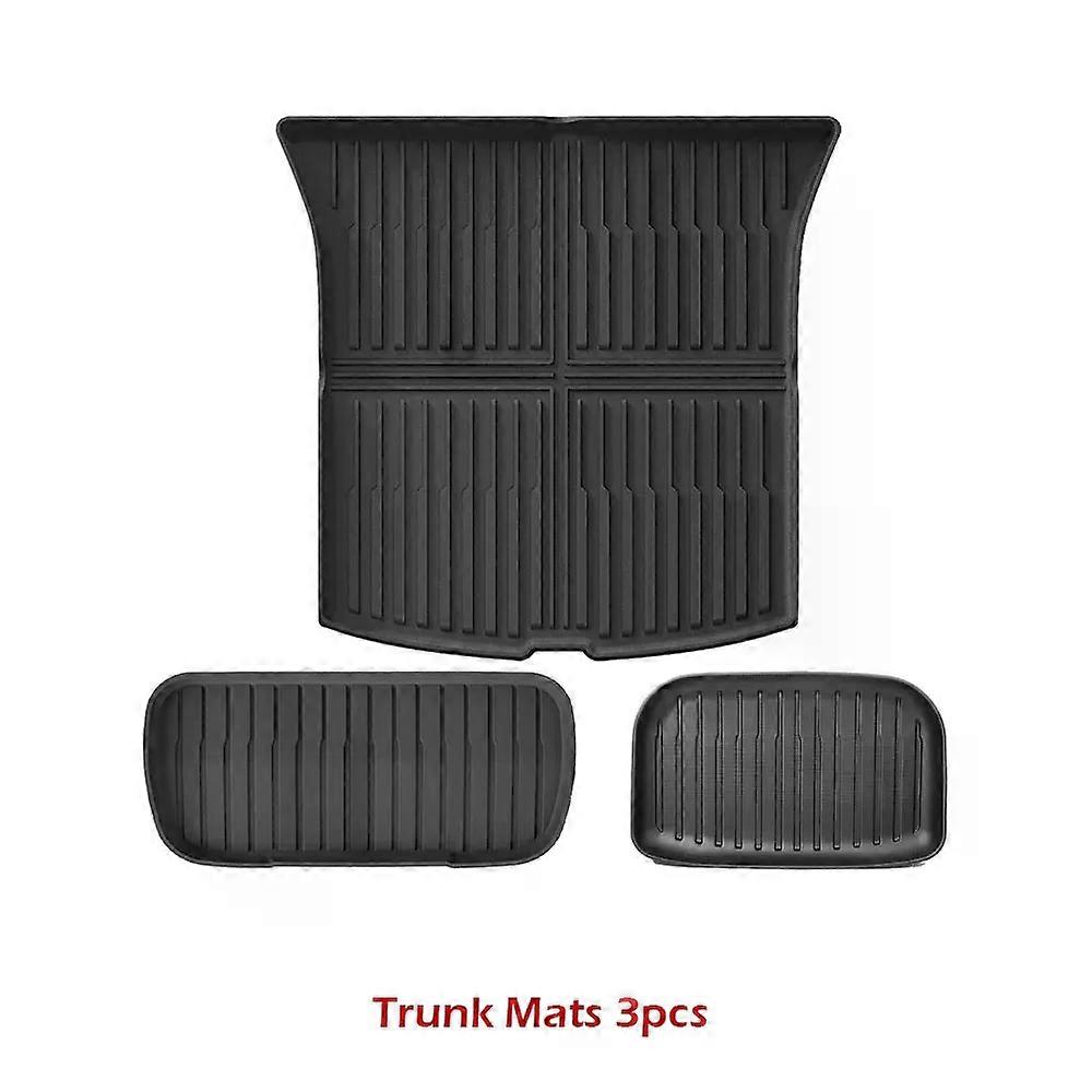 TPE Floor Mats with Carpet & Cargo Liner For Tesla Model Y Juniper Launch 2025 All Weather Non-slip Floor Trunk Backrest Mat