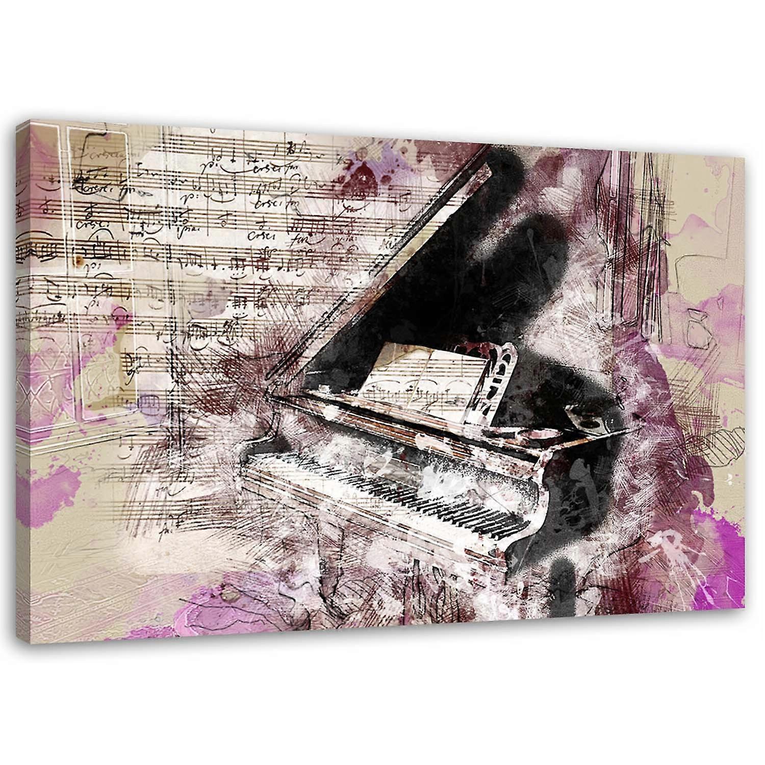 Lienzo, Piano abstracto shabby chic - 60x40