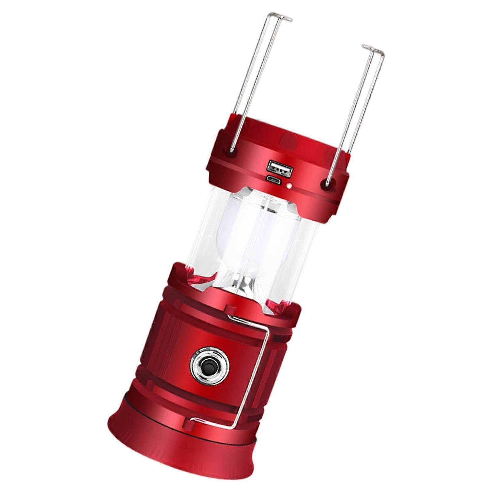 1Pc Solar Powered Camping Lantern Solar or USB, LED Chargeable Emergency ,