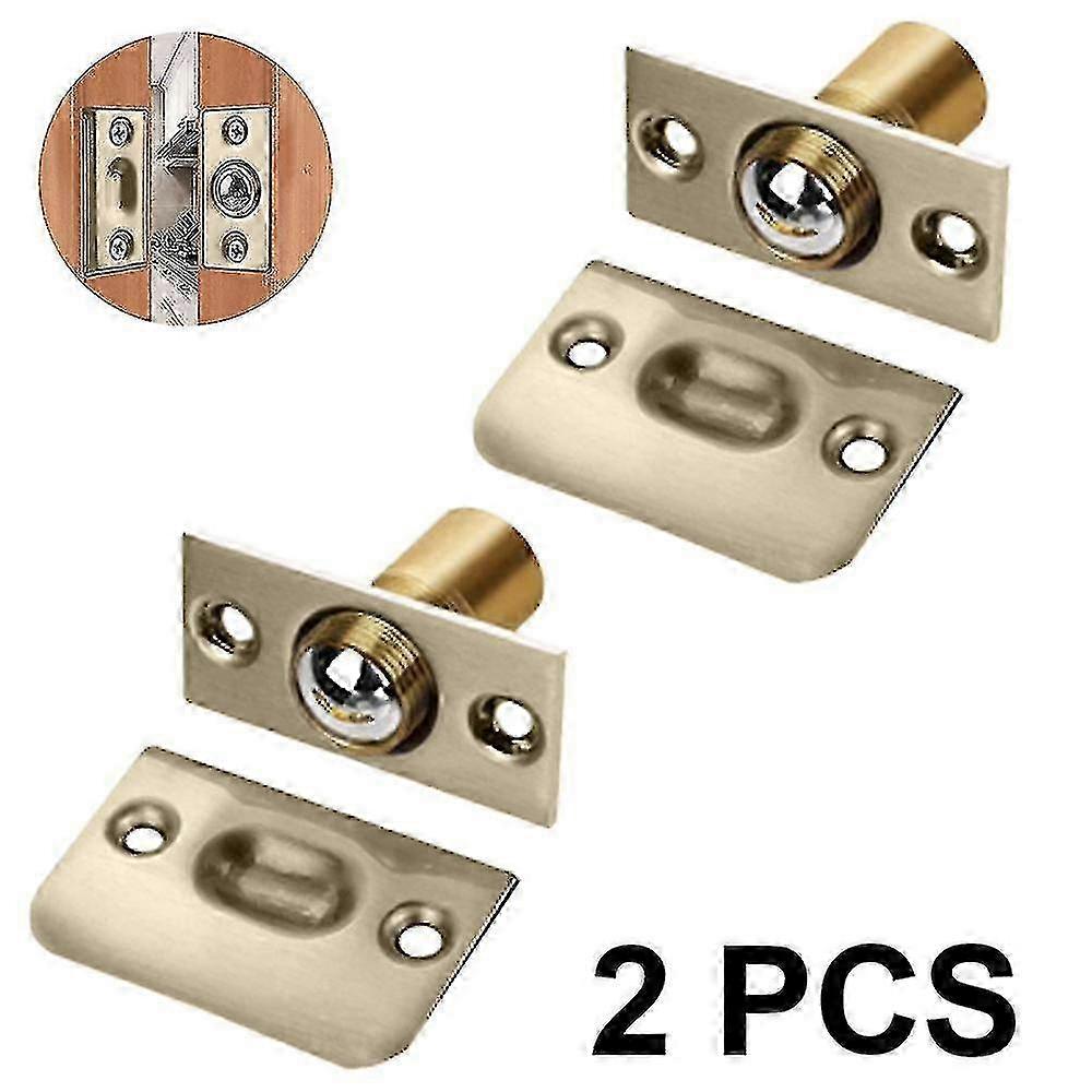 2 Adjustable Roller Pieces Cabinet Door Ball Catch Stainless Steel