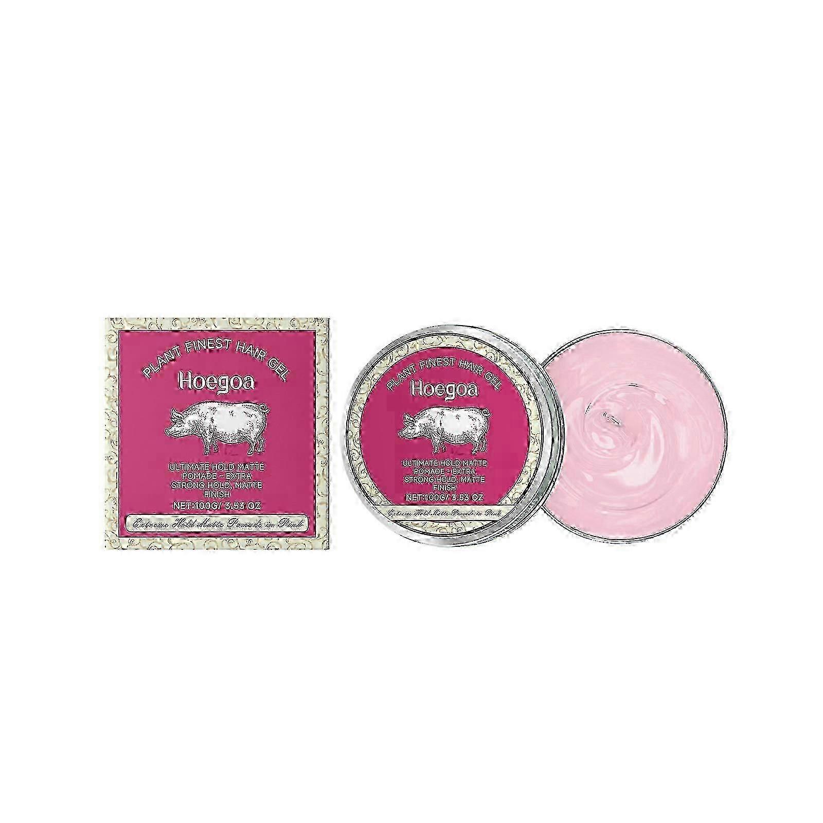 Hoegoa Pink Styling Wax Long-lasting Styling, Refreshing, Oil-Controlling, No-Wash, Easy-to-Wash Wax