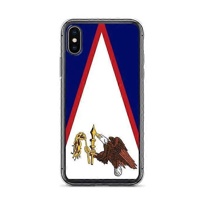 iPhone Case - Multicolor - American Samoa Flag - Flexible - Compatible with iPhone XS - Vertical