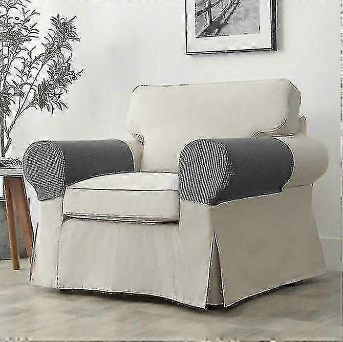 2 Pcs Stretch Armrest Covers Spandex Jacquard Arm Protectors Soft and Elastic Slipcovers for Chairs, Couch, Sofa, and Armchair Compatible wi