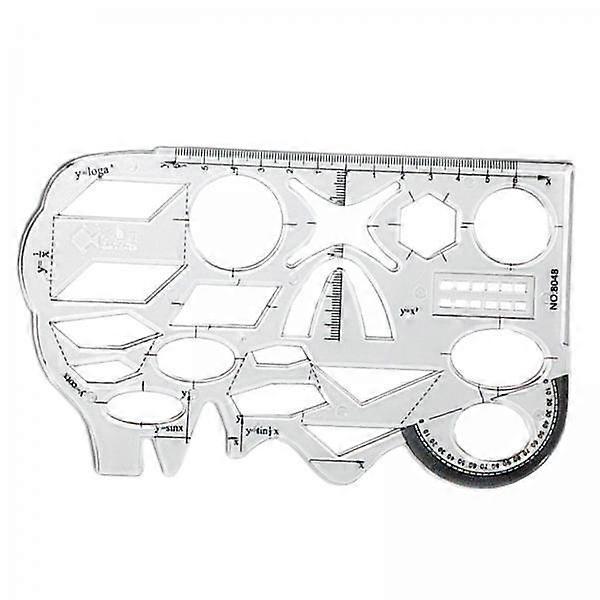 2X Multifunctional Drawing Ruler Formwork Plastic School Drafting Function