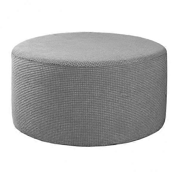 2x small Round Ottoman Slipcover Footstool Footrest Cover