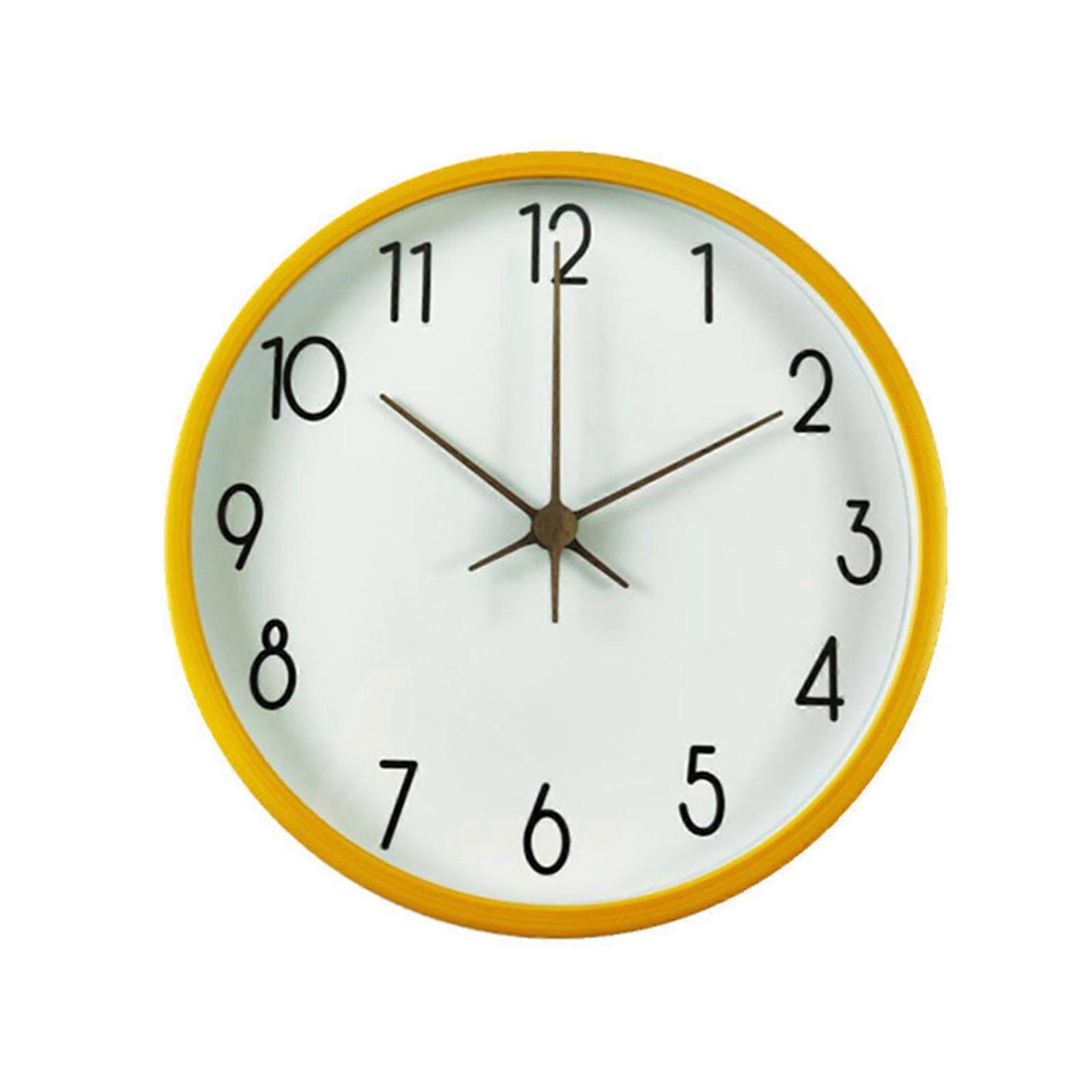 Home Decor for Creative Wall Clock Round Multi-function Bedside Mute Clock Easy to Read for Home Office School Decoratio Multicolor