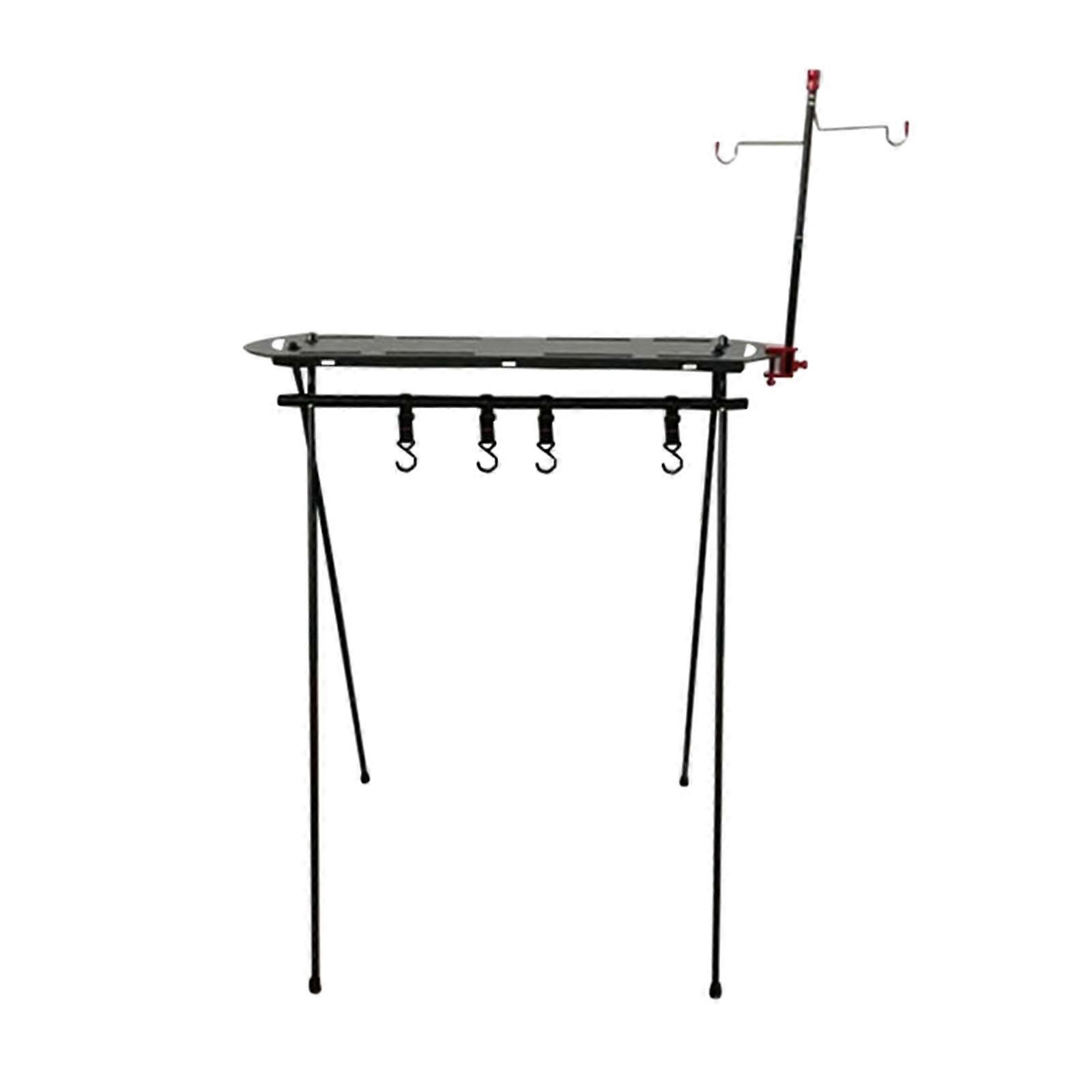 Outdoor Camping Cookware Rack Light Hanger Collapsible Stand Hanger Storage