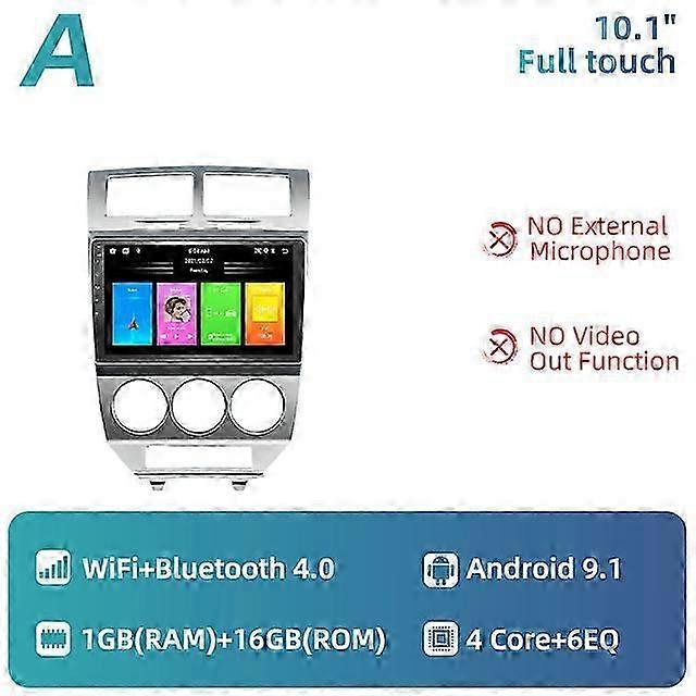2 Din Android Car Radio Stereo For Dodge Caliber 2007-2010 10.1quot; Screen Car Gps Navigation Multimedia Audio Head Unit Autoradio