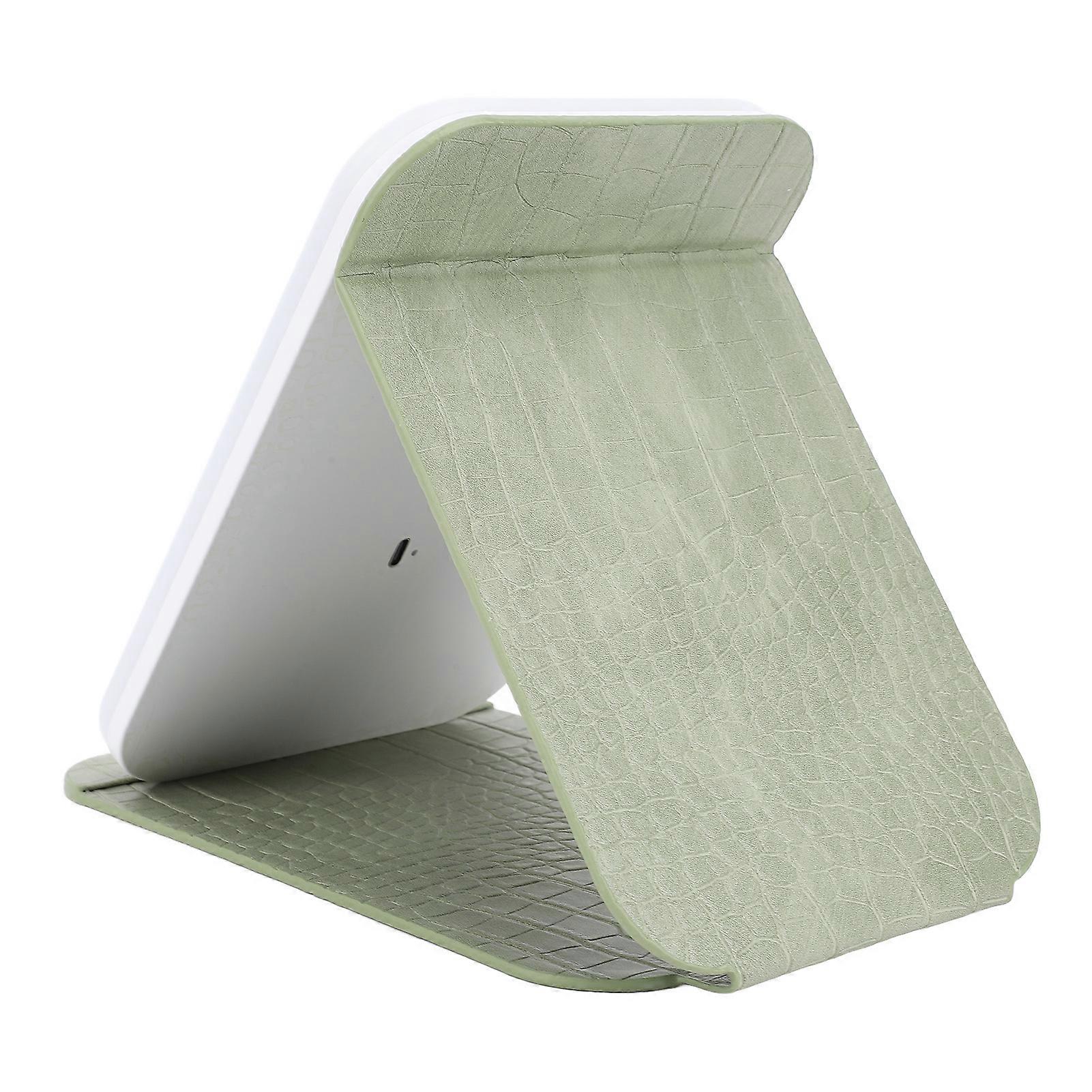 Foldable Lighted Makeup Mirror Stepless Dimming Portable Mirror with LED Lights Folding Cosmetic Mirror Green 