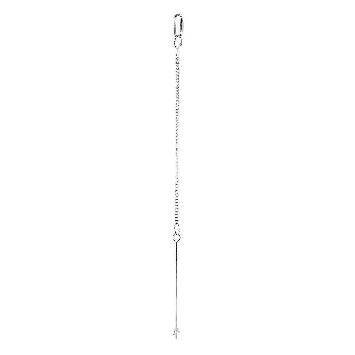 1pc Stainless Steel Hanging Bird Practical Fruit Fork Toy Funny Bird Toy Parrot Playing Toy Silver