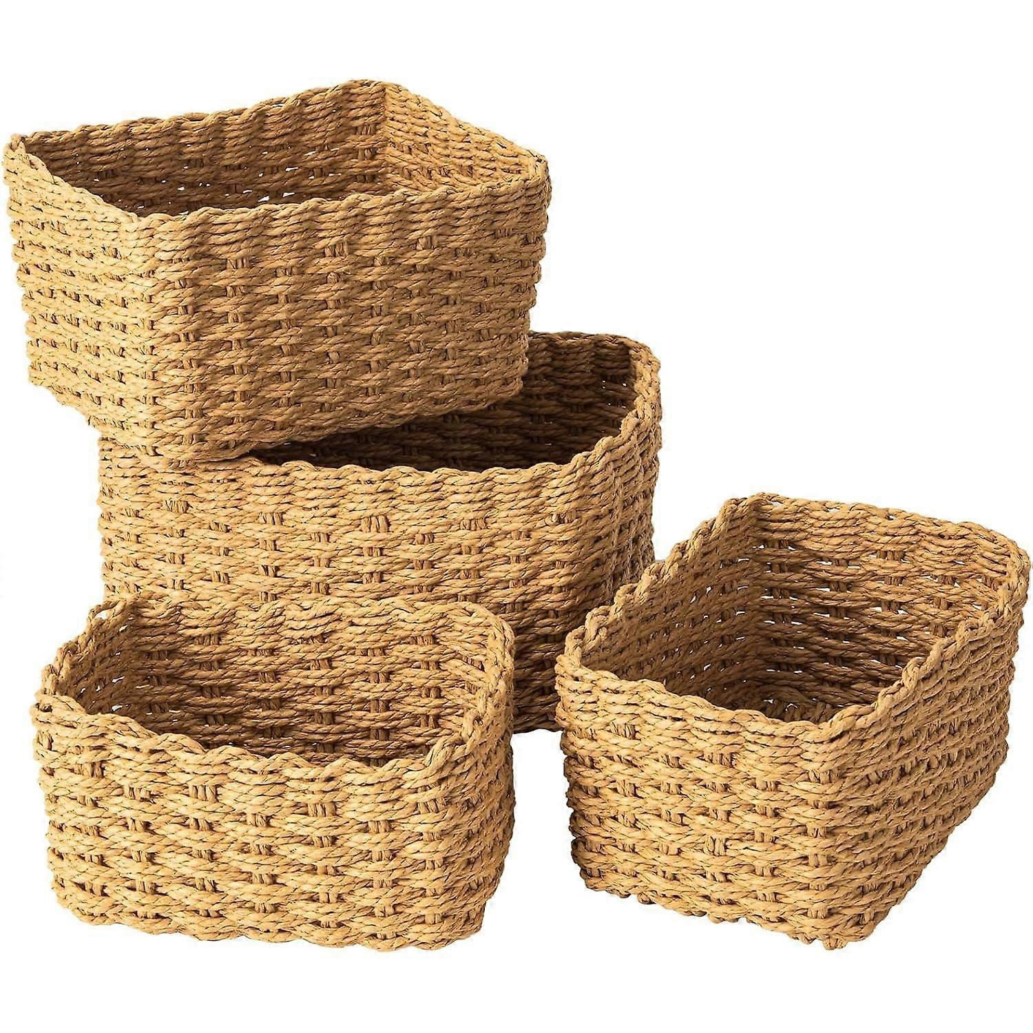 Rectangular wicker storage basket, practical