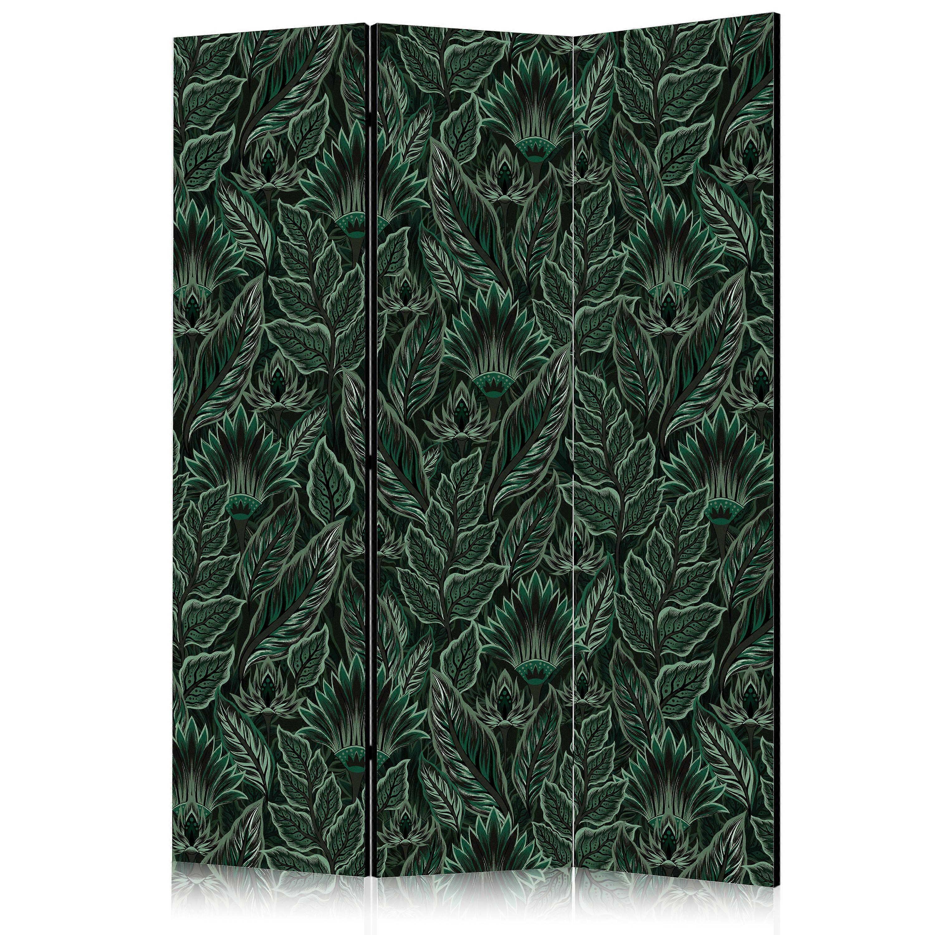 Screen - Dense vegetation - Botanical patterns in illustration style; Green