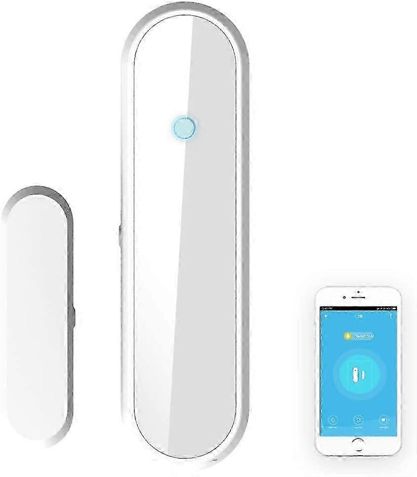Smart Window Door Magnetic Sensor Detector Compatible with Alexa Google Home for Burglar Security--