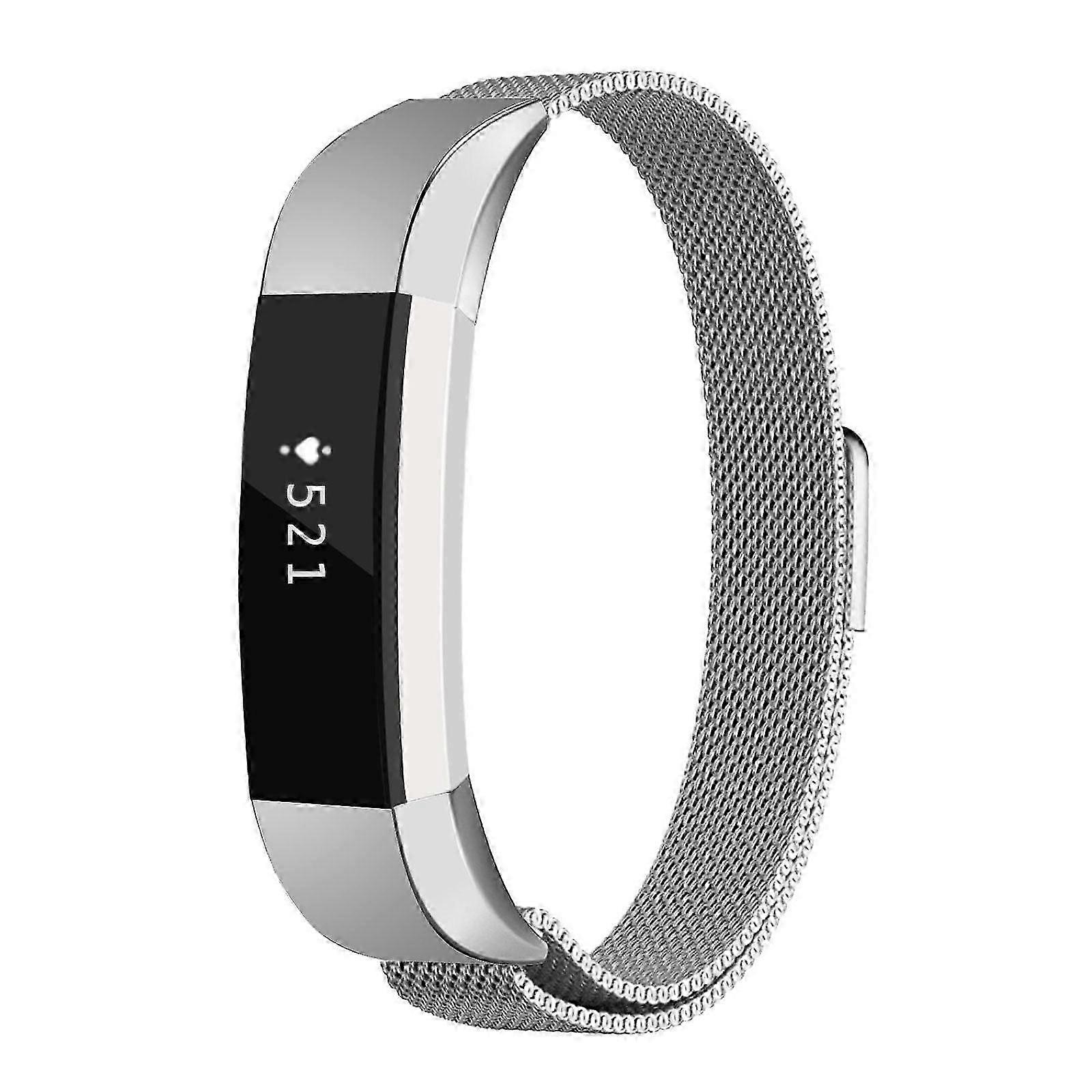 أحزمة من الفولاذ المقاوم للصدأ ل Fitbit Alta ، ملحق قابل للتعديل للمعصمين الصغيرين / الكبيرين