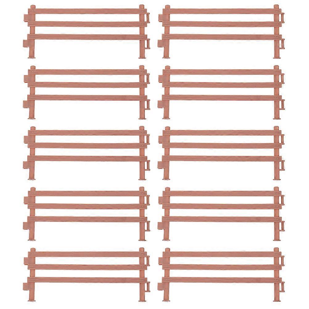 Mini Fence, 50pcs Micro Landscape Fence Miniature Garden Ornament Plastic Decorative Fence For Dollhouse Diy Crafts Project Miniature Garden