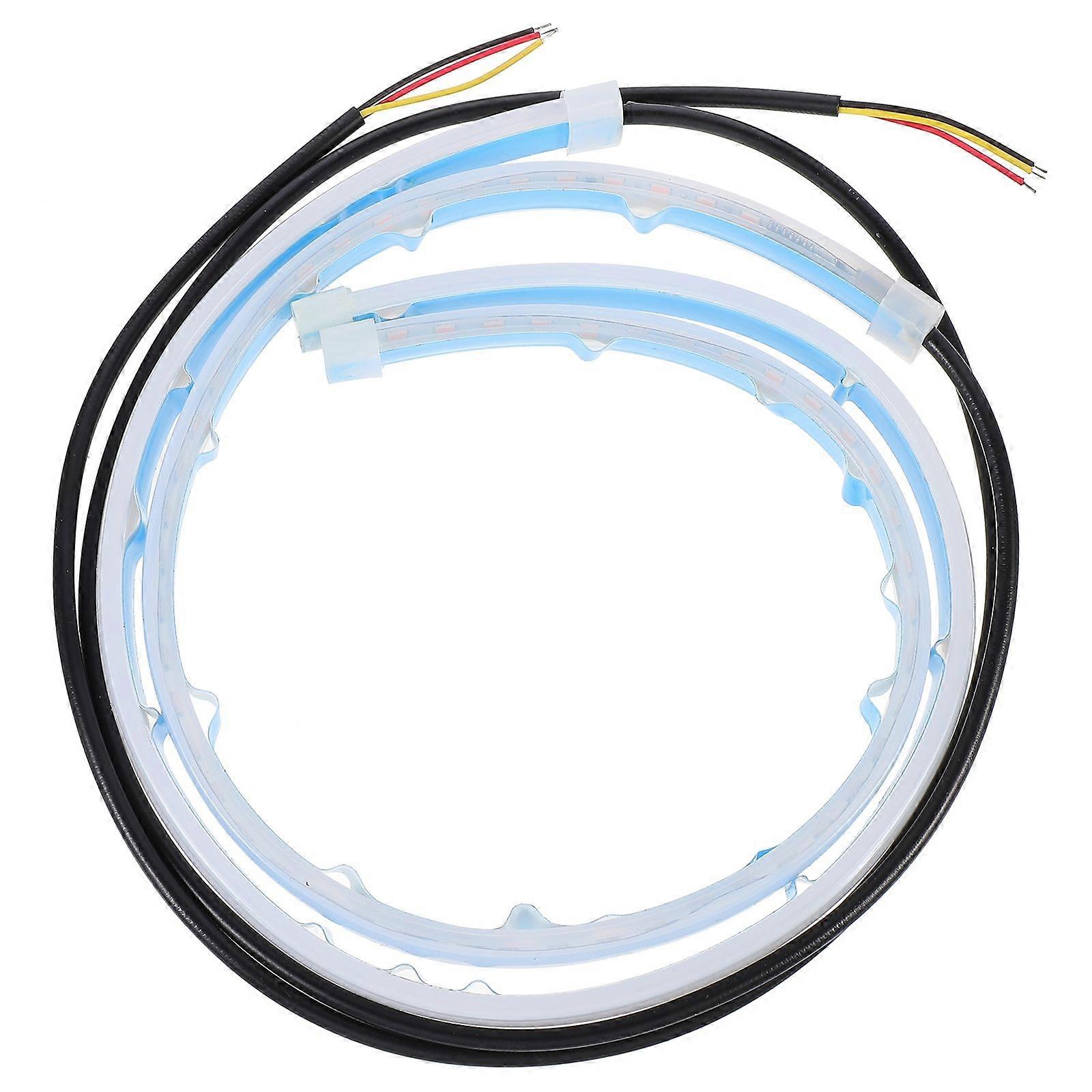 Flexible Headlight 12V White Running Light For Van And Rv Waterproof Design 2Set