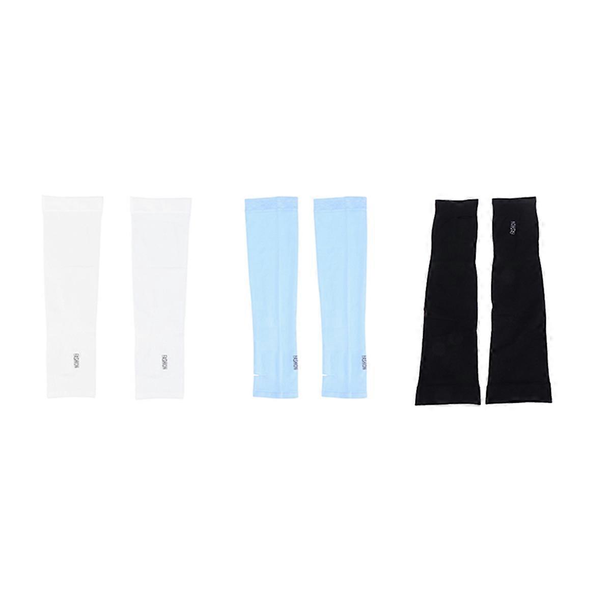 Cooling Arm Sleeves Elastic Band For Unisex Outdoor Running Gardening Polyester 3 Pairs
