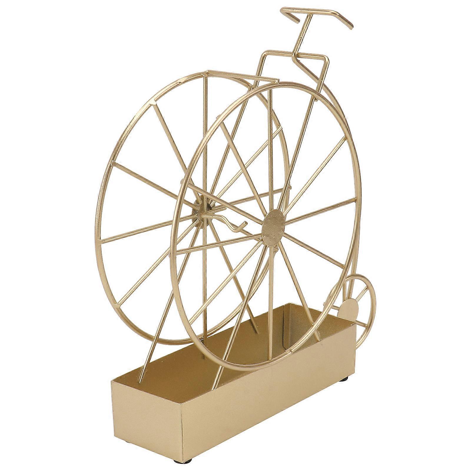 Fashionable Bike Shaped Holder for Home Using Golden Iron 1Pc