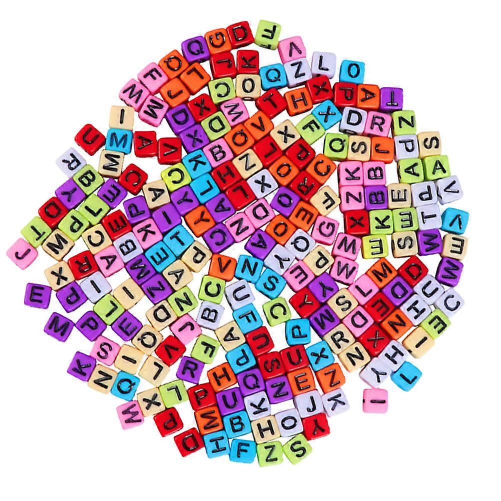 Colorful Letters for DIY Square Beads Jewelry Accessories Assorted Color 0.6CM x 0.6CM x 0.6CM Jewelry Making 800Pcs