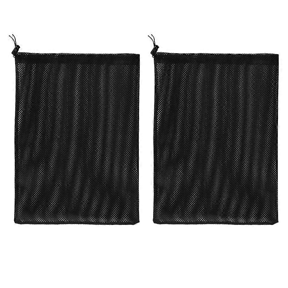 2pcs Polyester Pump Filter Bag with Drawstring Mesh for Swimming Pools and Aquariums – Durable, Easy to Clean Debris Barrier for Pumps and Fish