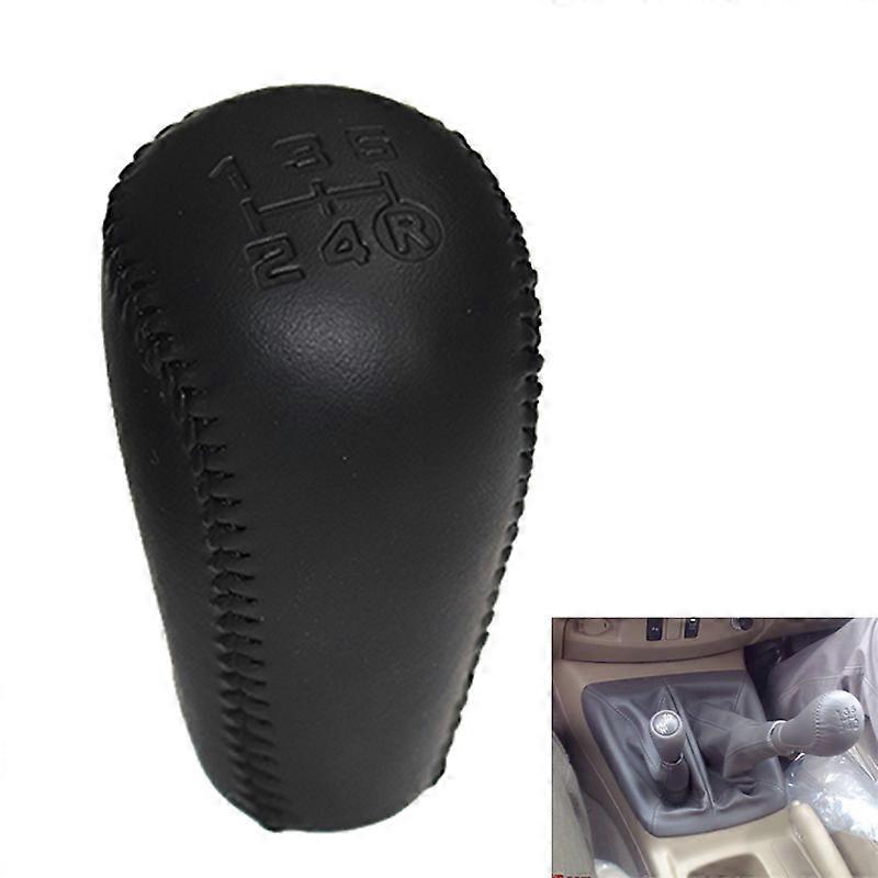 5 Speed Leather Gear Shift Knob For Car Headgear Cover Gear Shift Lever Stick For TOYOTA HILUX FORTUNER MK6 MK7 2005-2014 4WD