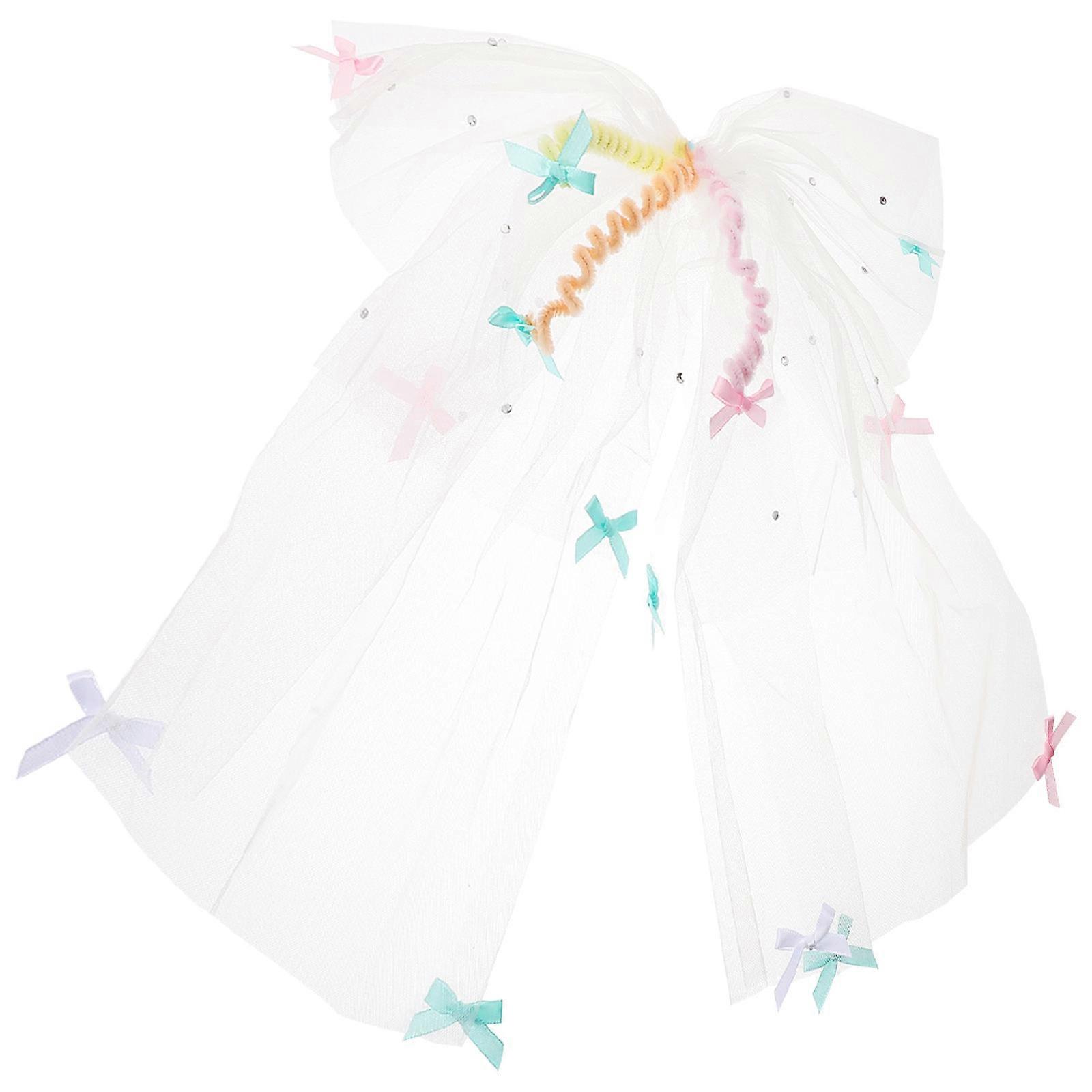 Veil for Wedding Bridal Accessory with Comb Assorted Color 42.00X24.40X13.40CM Round Puff Shape 1Pack
