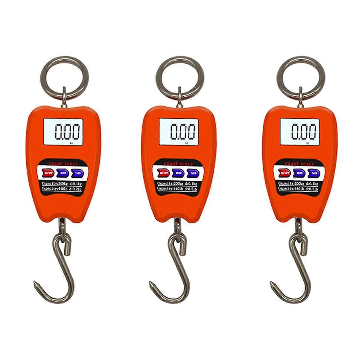 Mini Crane Scale Weighing Digital Industrial Hanging Scale Orange