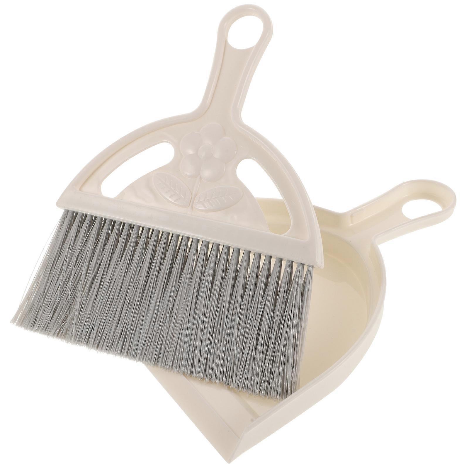 Mini Dustpan Set Brush Ergonomic Design Home Kitchen Office Debris Pickup 21.8 x 18 x 2.5cm Plastic 1Pcs