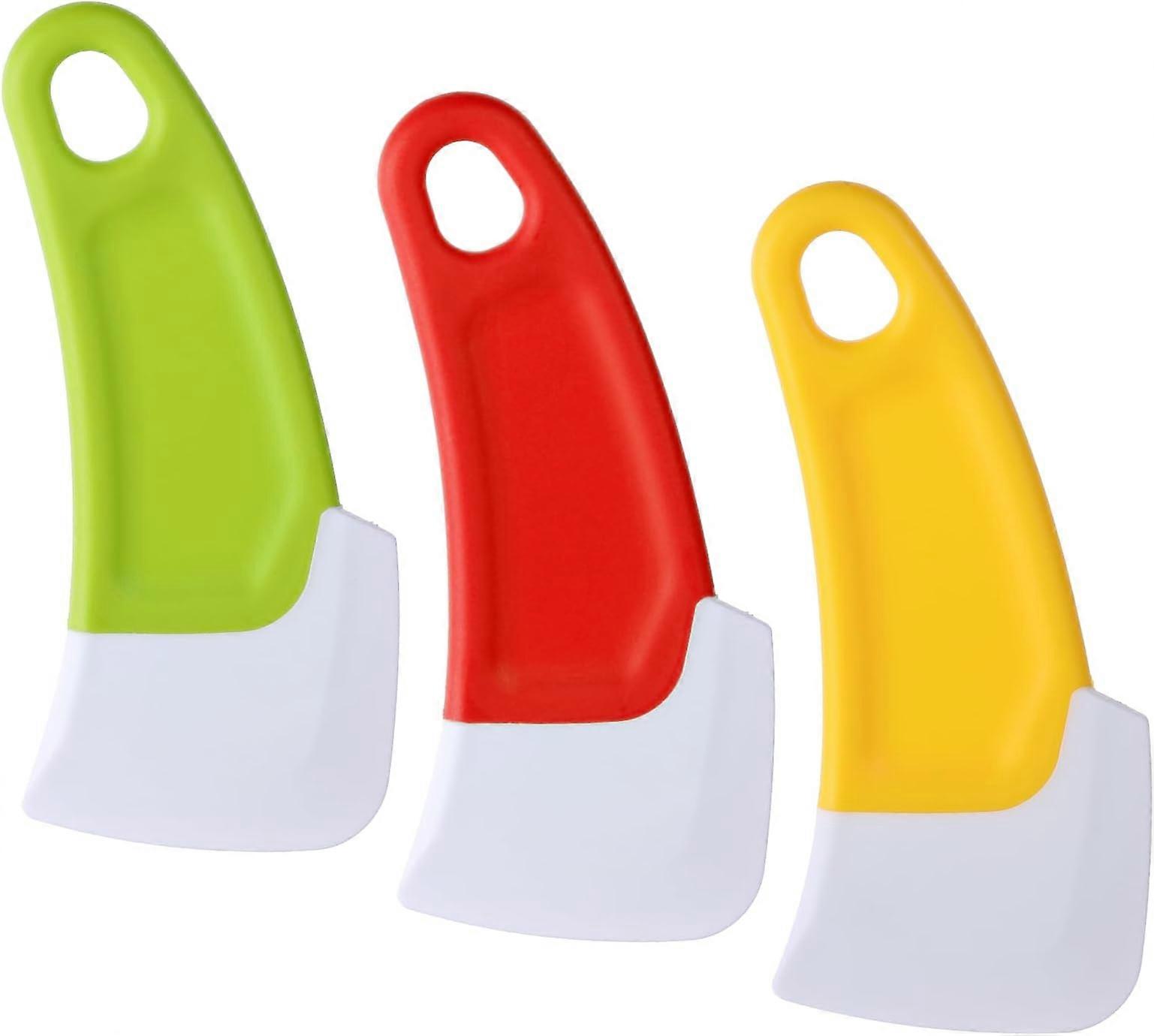 3-pack silicone dish scrapers for pans, pots, kitchen cleaning