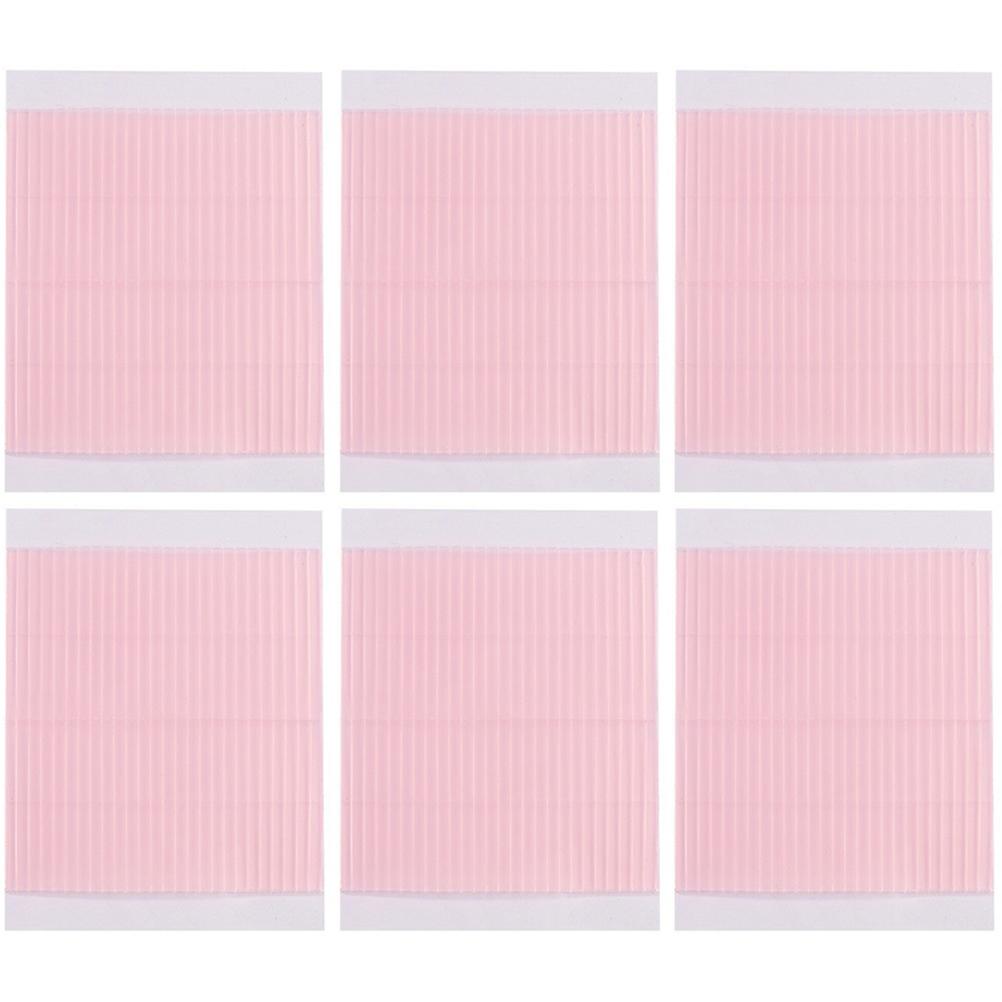 Invisible Strip Eyelid Stickers Pink 2.8x0.2cm Double Eyelid Creation 6 Sheets