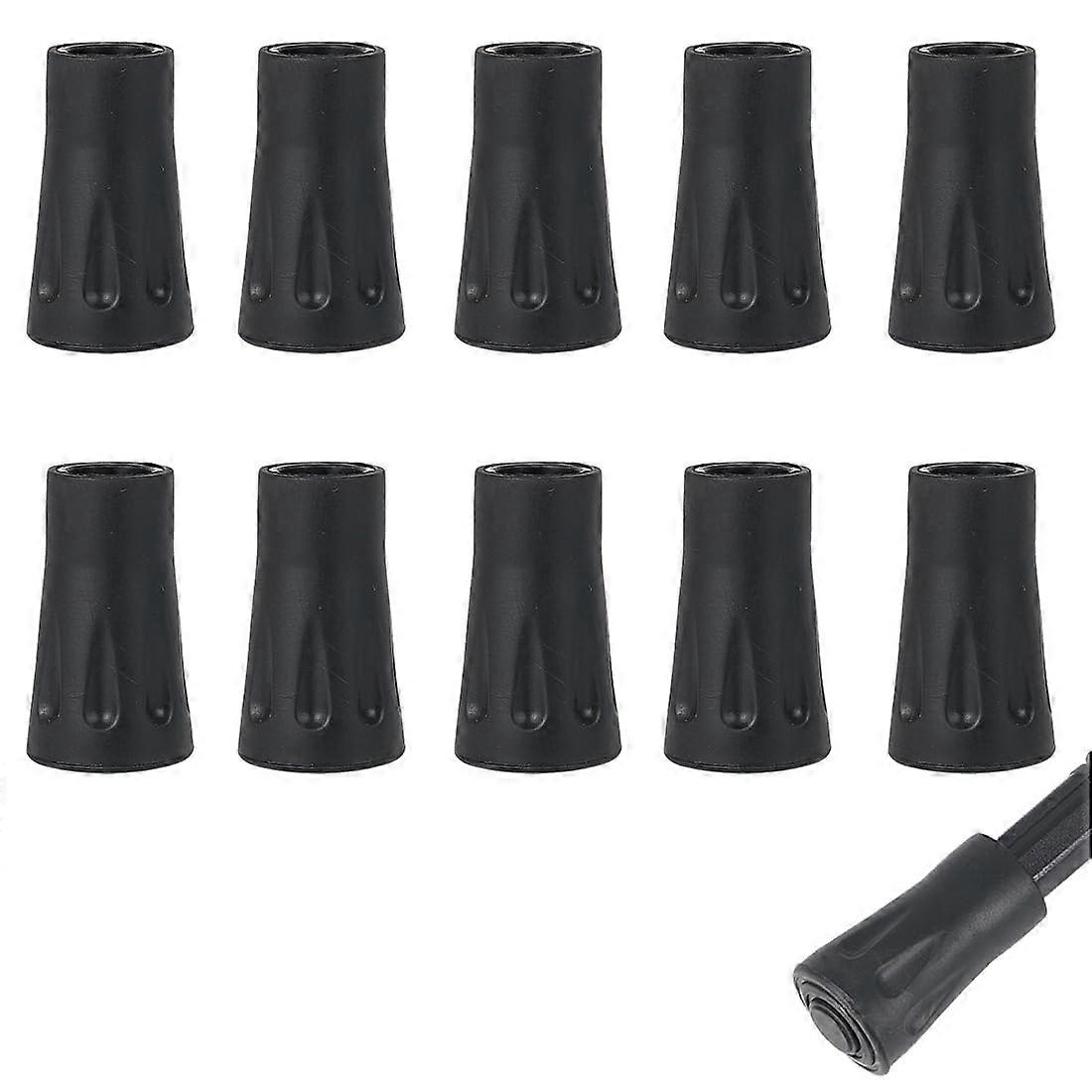 Pack of 10 Nordic Walking Pads for 11mm Trekking Poles, Rubber Asphalt Buffers for All Common Walking Poles