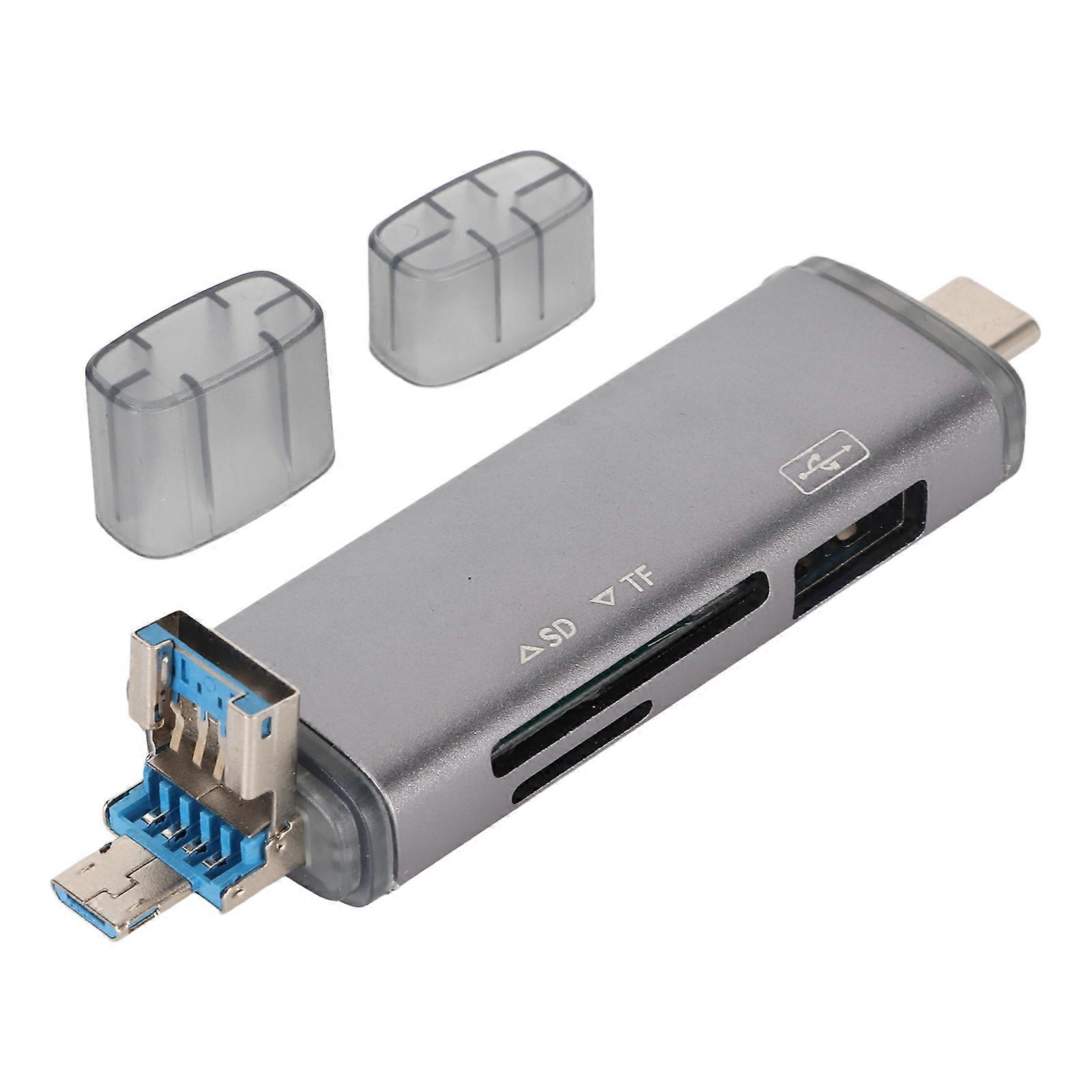 OTG USB C USB MICRO USB 5Gbps Ultra Slim Plug and Play Memory Card Reader for Phone, Laptop