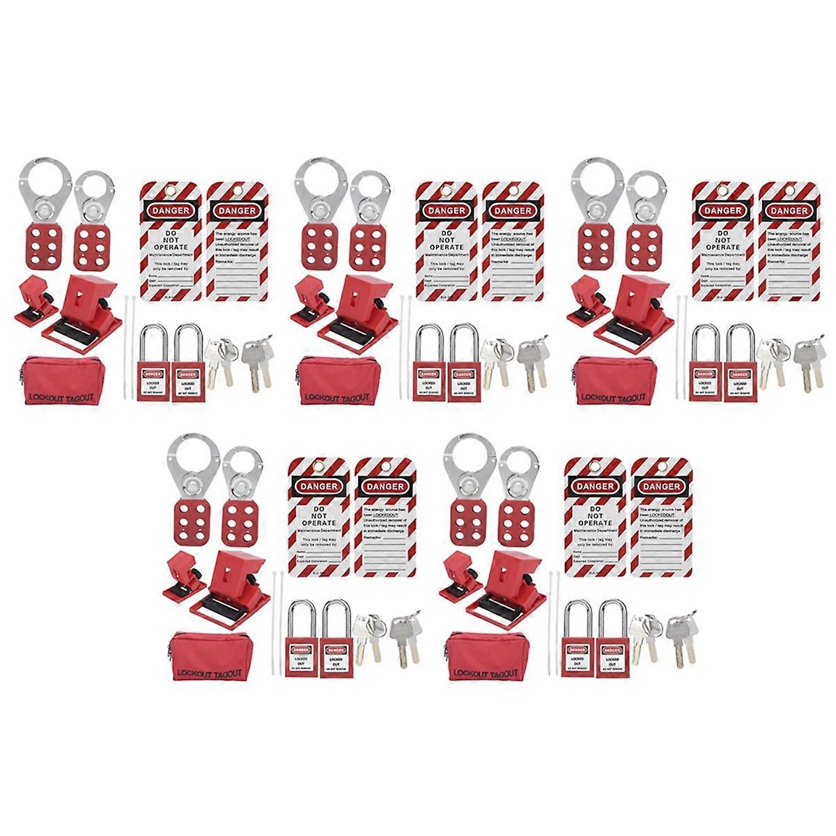 9 PCS Lockout Tagout Locks Tags Set- Lockout Locks Keyed Padlocks