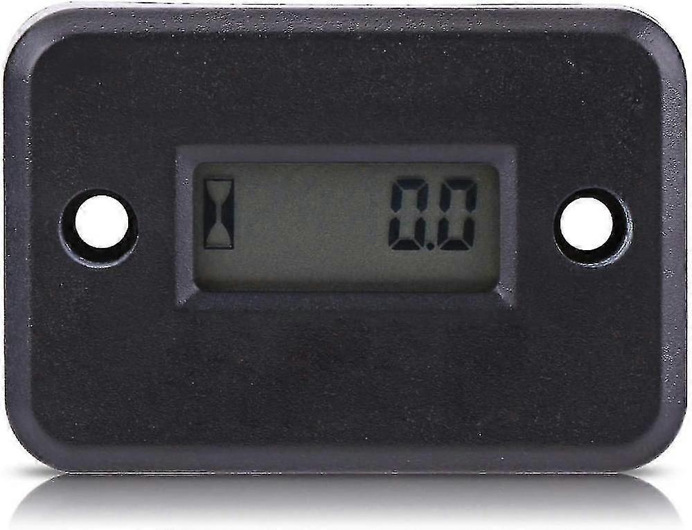 Wireless Vibration Hour Meter, Inductive Digital Hour Counter, Waterproof Hour Meter(black)