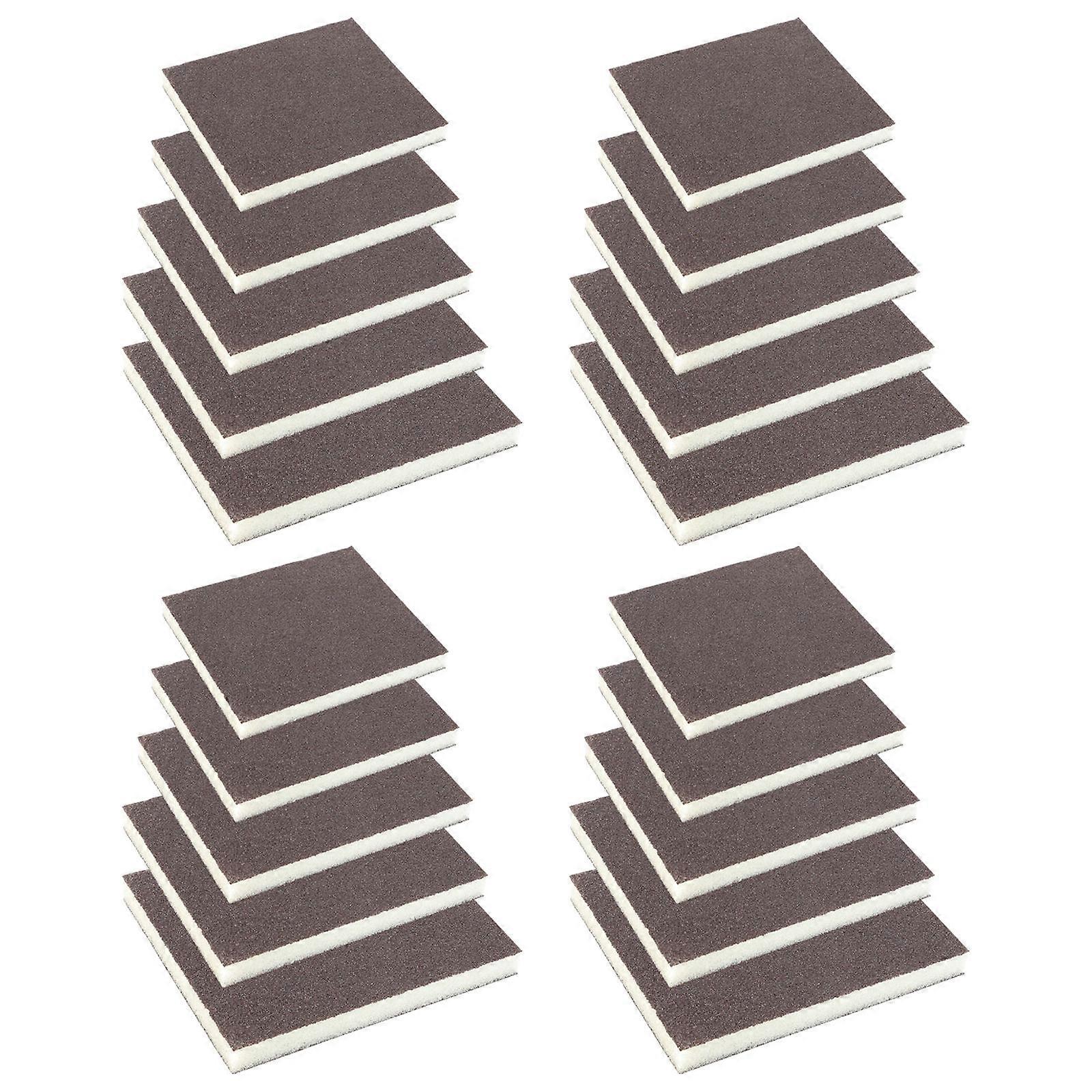20 Pcs Double Sided Grinding Sponge Sandpapers Versatile Sanding Tool for Furniture, Lightweight, Easy Grip for Polishing and Cleaning