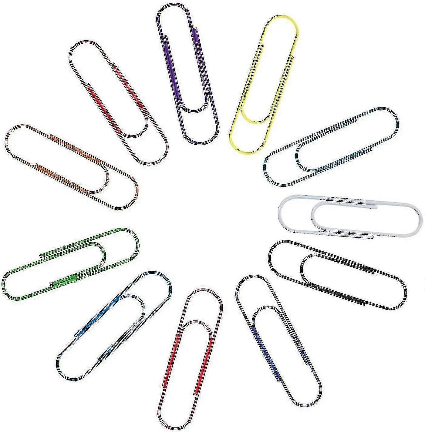 10色ペーパークリップラージクリエイティブメタルラップペーパークリップブックマークペーパークリップ漫画ペーパークリップ100mmかわいいペーパークリップマルチカラーブックマーク